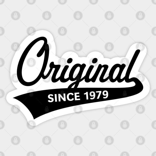 Original Since 1979 (Year Of Birth / Birthday / Black) Sticker by MrFaulbaum